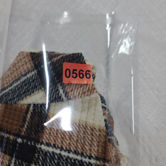 Lumberjane crop super soft Women's plaid textured flannel shacket Sz Small Fall - Picture 8 of 8